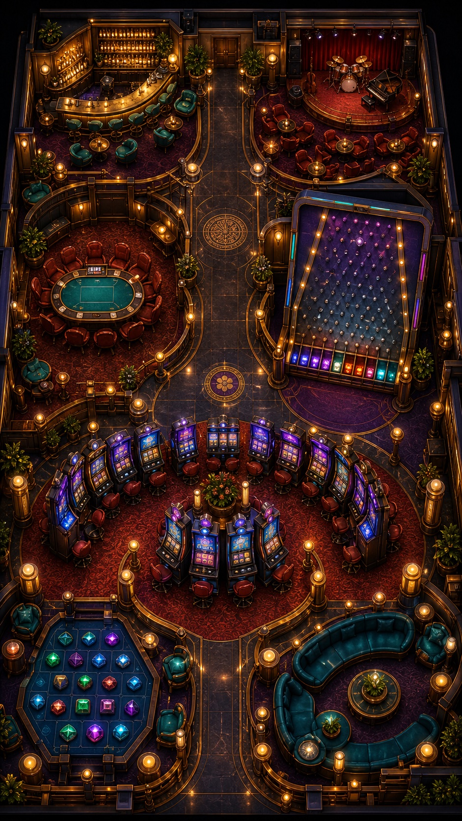 Sit and Reel illustrated casino hub development screenshot